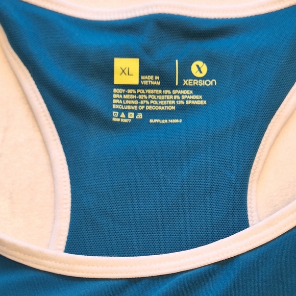 Xersion Women's Teal and Navy Sports Bra - Picture 3 of 11